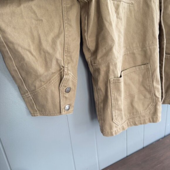 Vintage Oversized Khaki Canvas Denim Chore Jacket XL Workwear Grunge Skater 90s - Picture 10 of 10